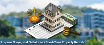 Purpose Scope and Definitions of ShortTerm Property Rentals